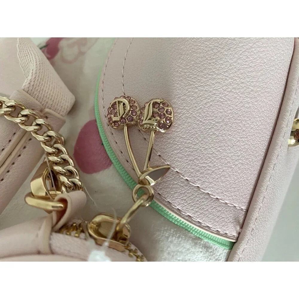 Juicy Couture Retro Juicy Cherry‎ Gelato Daydreamer Tote Bag Cream Pink NEW